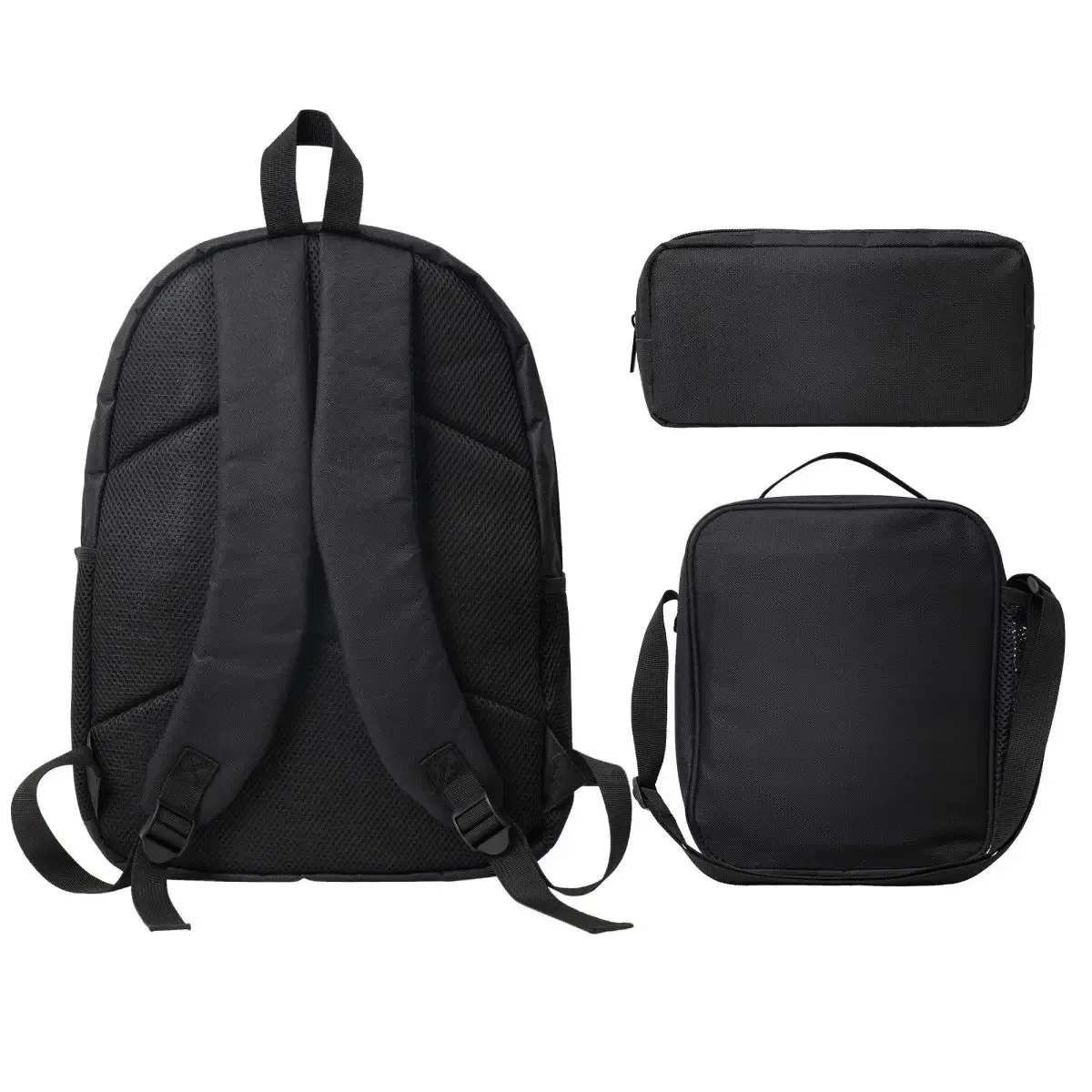 Anime tronçonneuse homme 3pecs/ensemble sac à dos pour étudiant ordinateur portable sac à bandoulière sac à déjeuner trousse à crayons