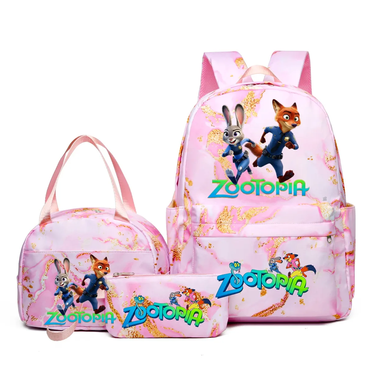 sacs à dos katseye music 3 pièces pour femmes et filles, sacs à dos de voyage et d'extérieur dégradés avec sacs à déjeuner, légers, pour adolescents, ordinateur portable, mochila