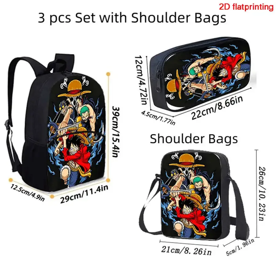 ensemble de 3 sacs à dos one piece avec sac à bandoulière et trousse à crayons, idéal unisexe, adapté aux garçons et aux filles âgés de 5 à 10 ans