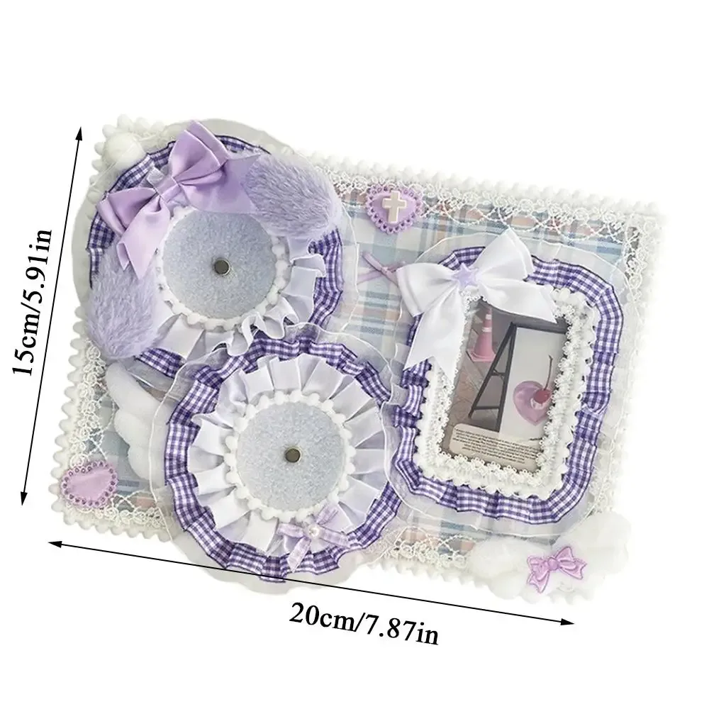 ita sac broche badge organisateur à la main dentelle plaque arrière badge affichage insérer conseil de rangement cosplay ita sac accessoires décor