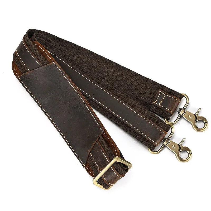 sangle en cuir vintage pour sac à bandoulière, longue sangle réglable pour sacs messager, sangle de sac pour hommes