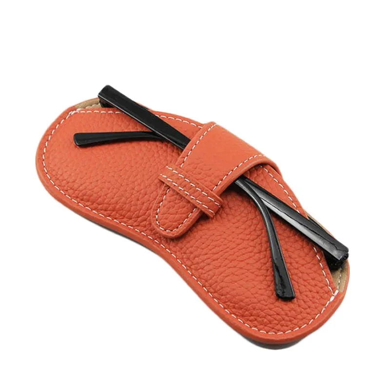 étui à lunettes en cuir véritable personnalisé, sac à lunettes portable pour myopie, sac de rangement pour lunettes de soleil, housse de protection simple, mode gratuite