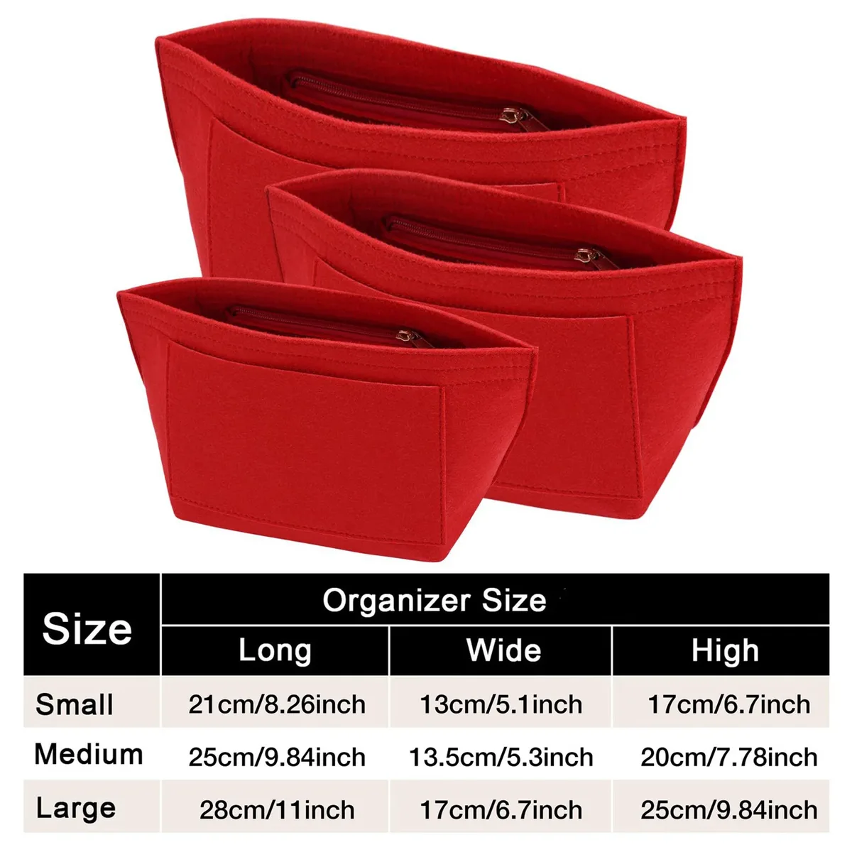 sac d'insertion en feutre pour sac à main longchamp, organisateur de sac en tissu feutré, support de maquillage, sac de voyage portable