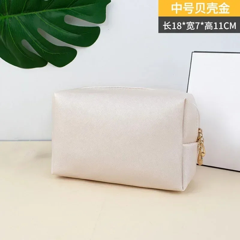 sac à cosmétiques de voyage en cuir pu pour femmes et filles, sac de maquillage, trousse de toilette, sac à main de rangement, poudres de maquillage