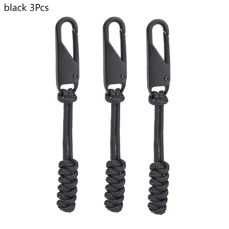 sac d'extérieur portable avec poignée à fermeture éclair, sac d'extérieur tissé avec boucle à fermeture éclair, pendentif pour sac à dos, corde à fermeture éclair pour vêtements, 1/3/5 pièces