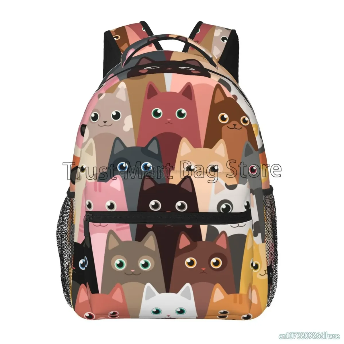 neko atsume anime cartoon mochila sac à dos pour femme, sac à dos de voyage pour filles et garçons, impression de chat mignon, sac initié pour adolescents