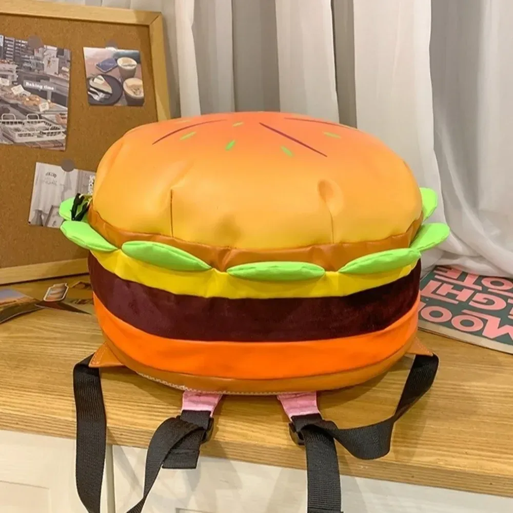 sac à dos pour cheeseburger de grande capacité, tendance, joli style, étanche, multicouche, pour hamburger, usage scolaire