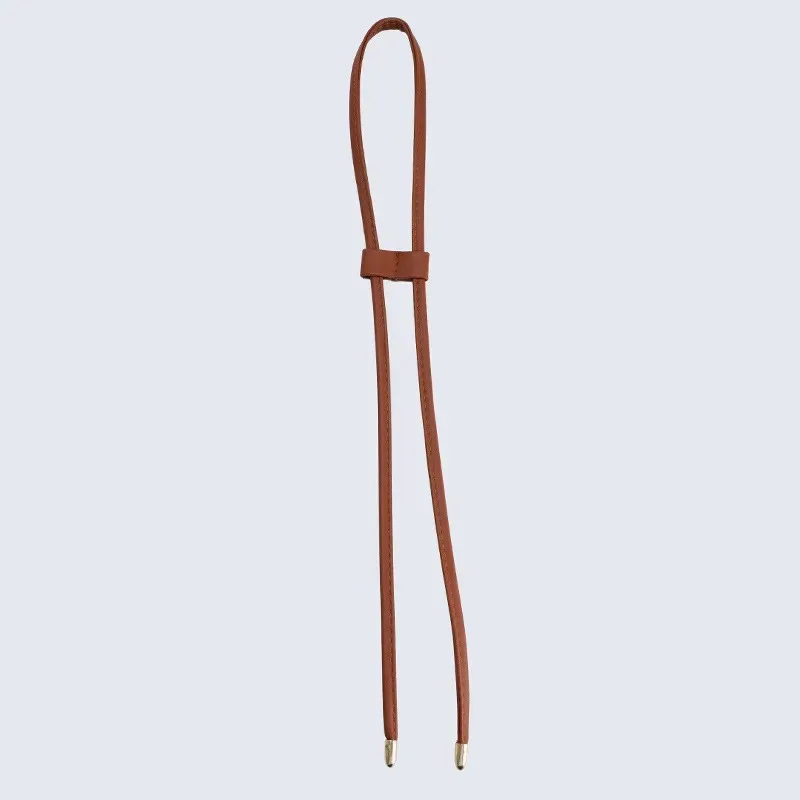 1 pièces en cuir pu cordon de serrage tirer chaîne détachable seau sac sangle toboggan chaîne gardien cordon sac à dos accessoires