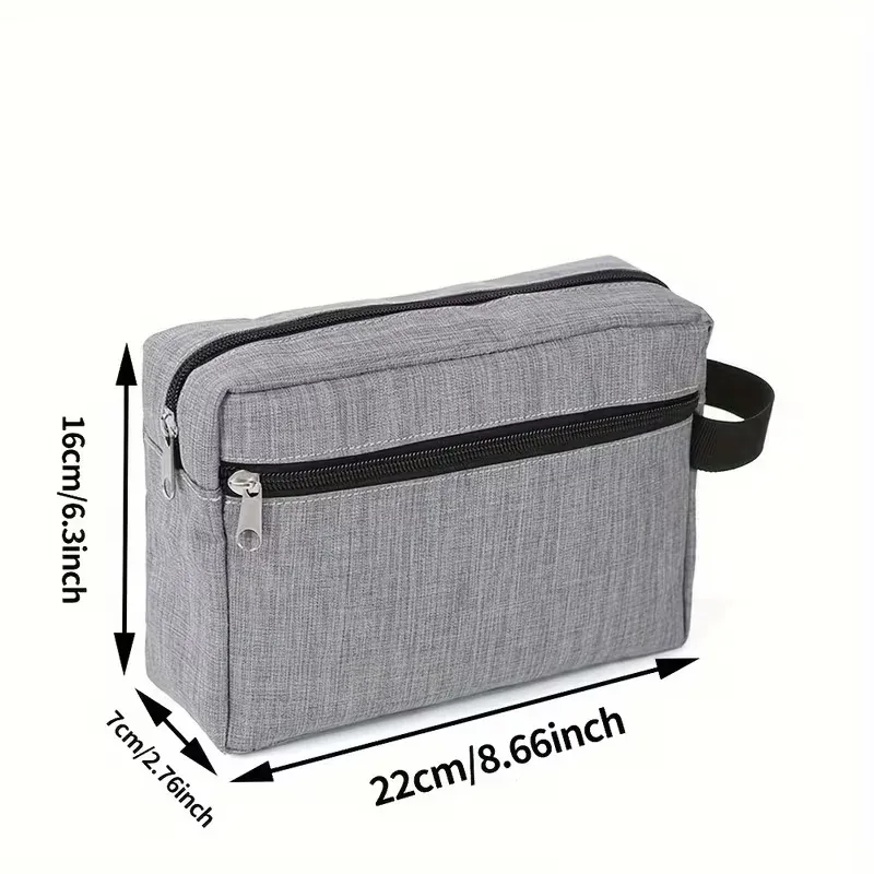 sac de toilette multifonctionnel pour homme, sac de rangement à fermeture éclair de grande capacité, sac de rasage et de cosmétiques portable