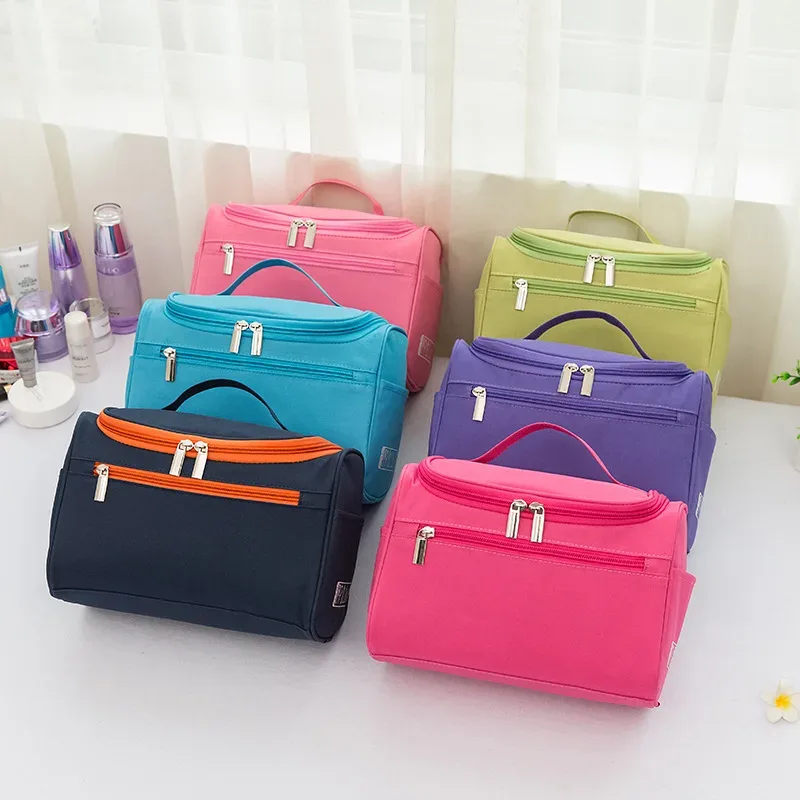 Nouvelle trousse de toilette imperméable de grande capacité pour femmes, sacs cosmétiques multifonctionnels de voyage, sac organisateur, trousse de toilette suspendue unisexe