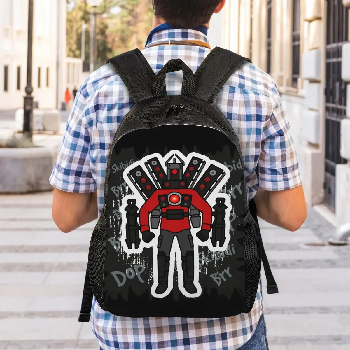 sac à dos titan speakerman pour hommes, femmes, adolescents, lycéens, travail, collège, avec poche, skibidi toilet