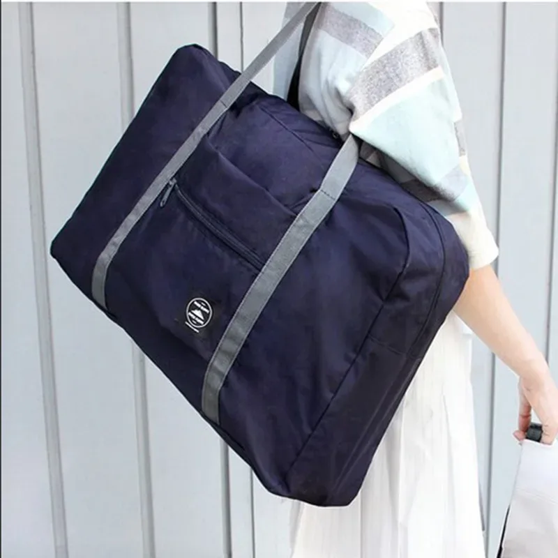 sac de voyage pliable de grande capacité, sac à main avec bandoulière, sac de rangement multifonctionnel anti-poussière