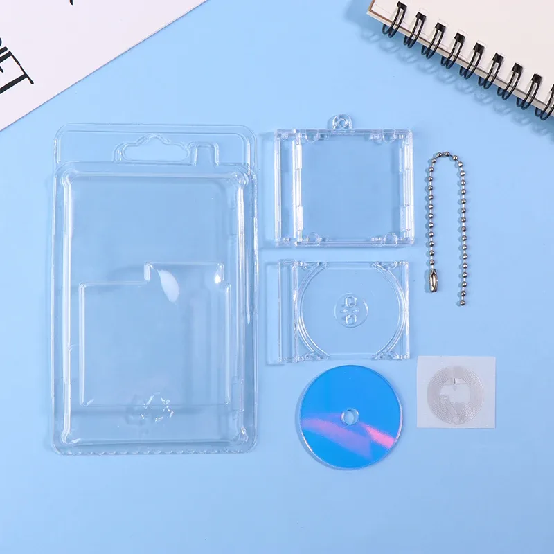 porte-clés mini disque cd nfc ; décoration de sac à dos unique et porte-clés d'album