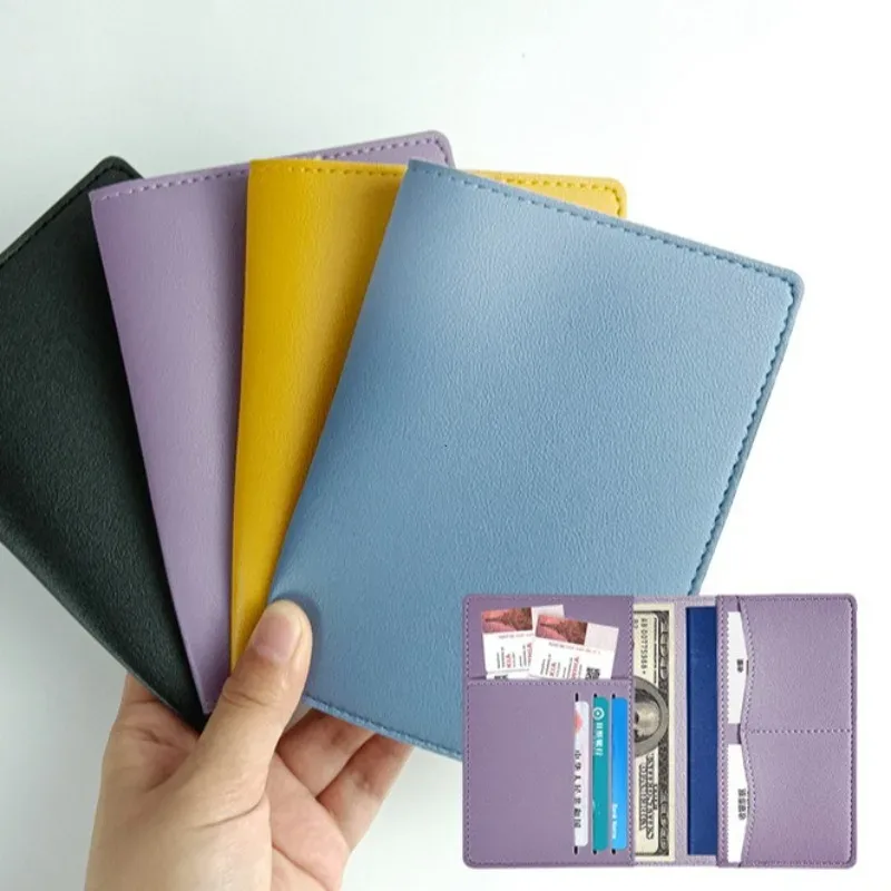 porte-passeport multifonctionnel, ensemble de protection, porte-passeport en cuir pu, porte-cartes, portefeuille de voyage