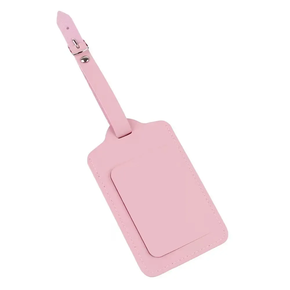 étiquettes de bagage en cuir pu pour femmes et hommes, accessoires de voyage, valise, identification, adresse, porte-nom, étiquettes d'embarquement, étiquette portable