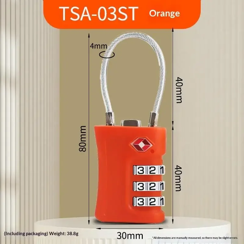 serrure à code tsa vly, 3 chiffres modifiables, en alliage de zinc, portable, pour valise, bagage, sac à dos, voyage