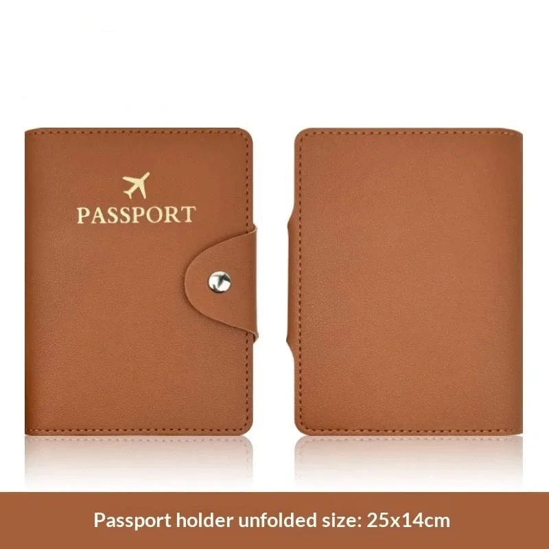 portefeuille organisateur de passeport en cuir pu avec fermeture à pression, multicolores, compagnon de voyage pour femme