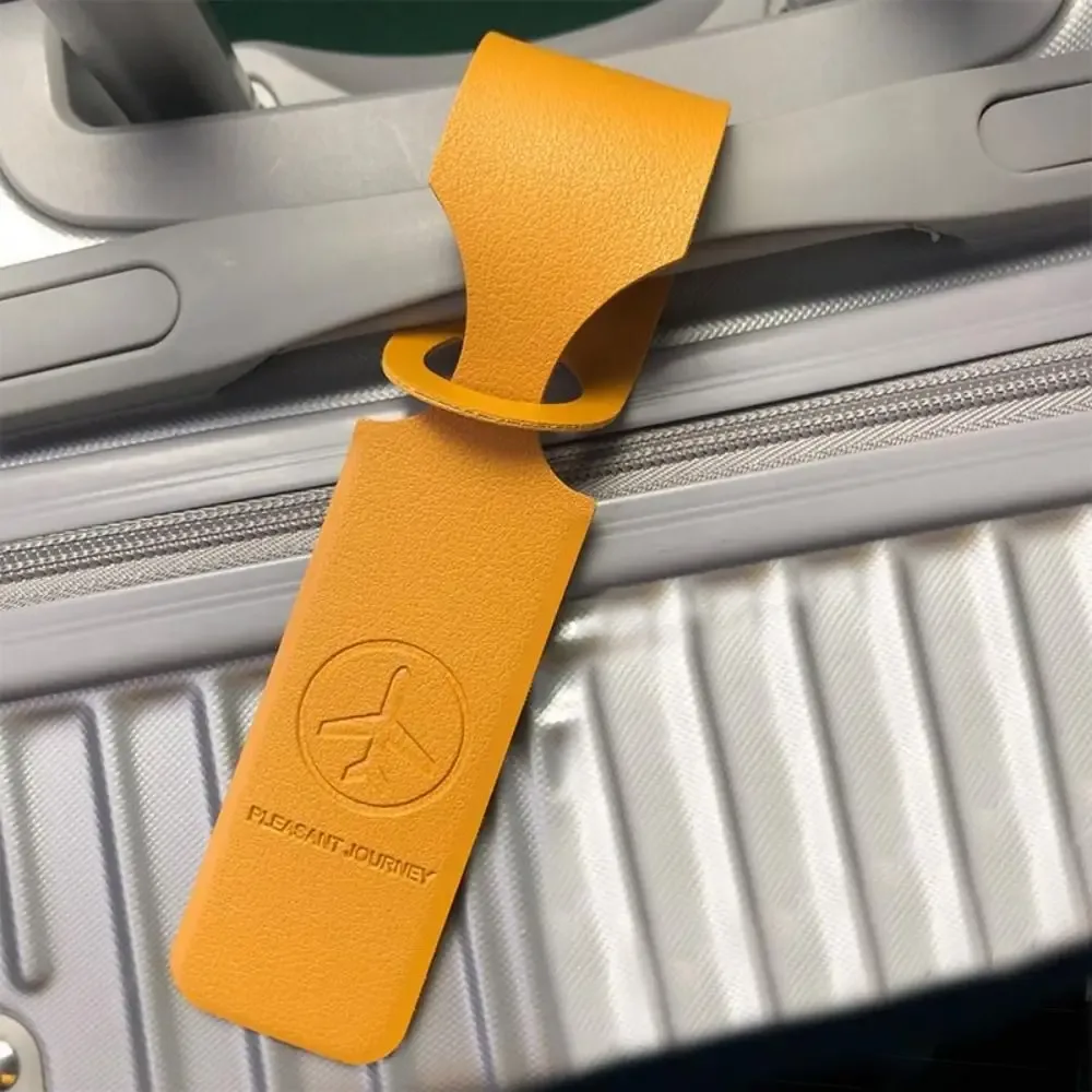 étiquettes de bagage en cuir pu pour sacs à main, cartes d'embarquement, accessoires de voyage, étiquettes de valise d'avion, étiquettes de bagages de voyage