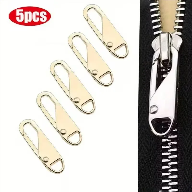 extracteur de fermeture éclair, onglets de remplacement, fermetures éclair détachables, curseur de tête, kit de réparation pour valises, sacs, vêtements, bricolage, artisanat de couture, 5 pièces