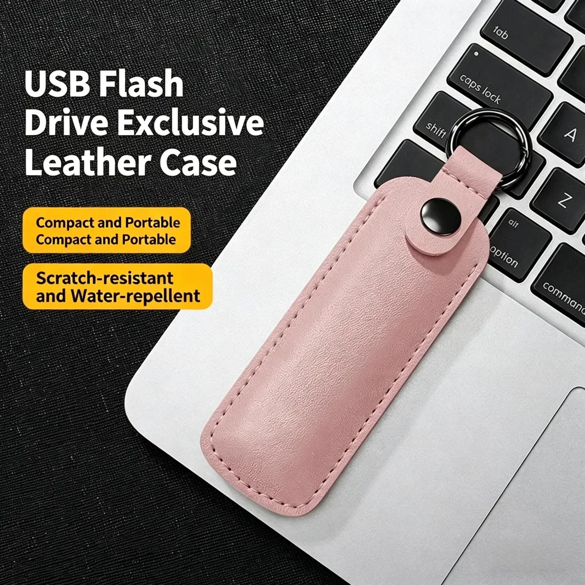 étui en cuir pour clé usb, porte-clés anti-perte, housse de protection pour clé usb, sac de rangement pour clé usb, support portable pour clé usb