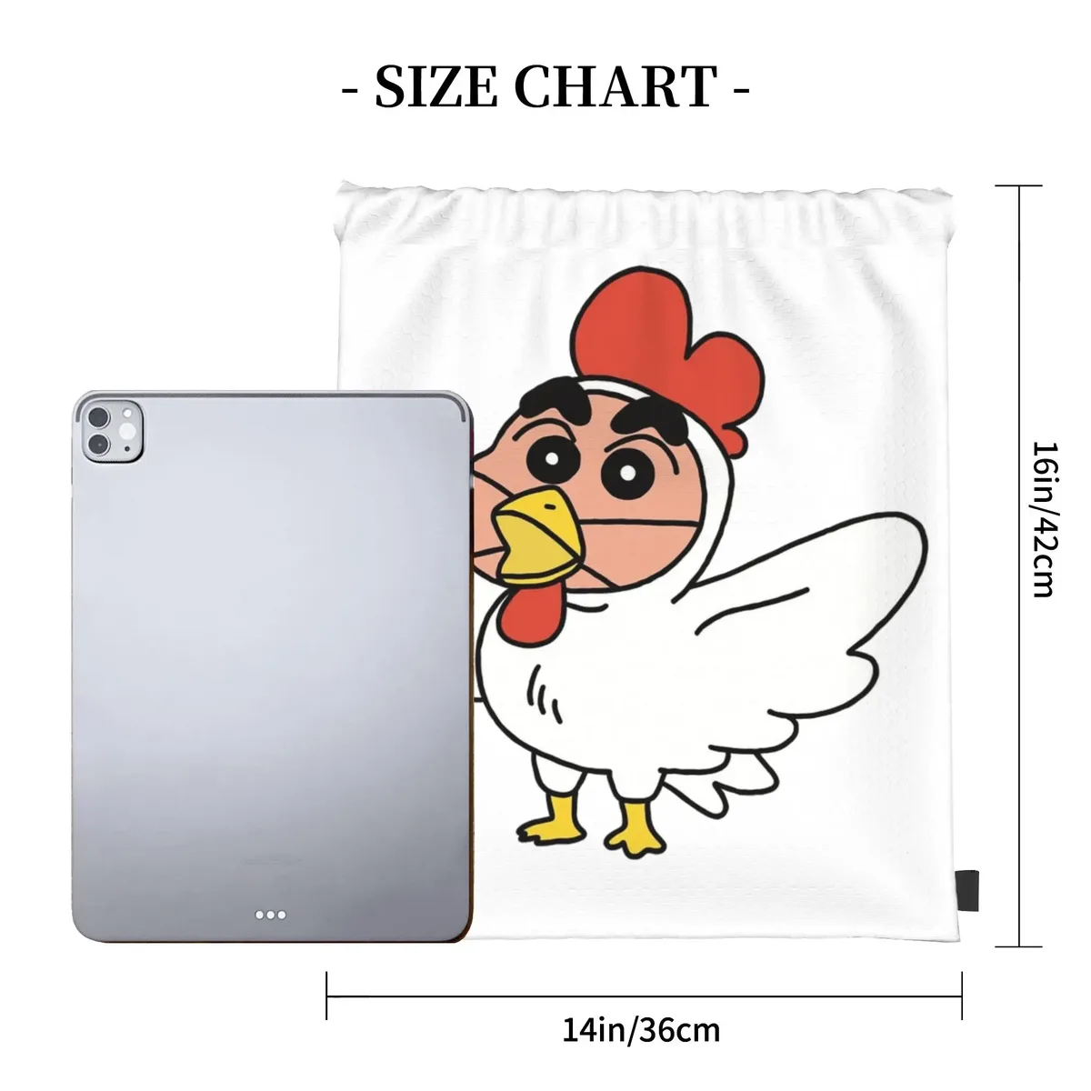 sac à dos à cordon de serrage crayon shin-chans, sac de sport résistant à l'eau pour la randonnée