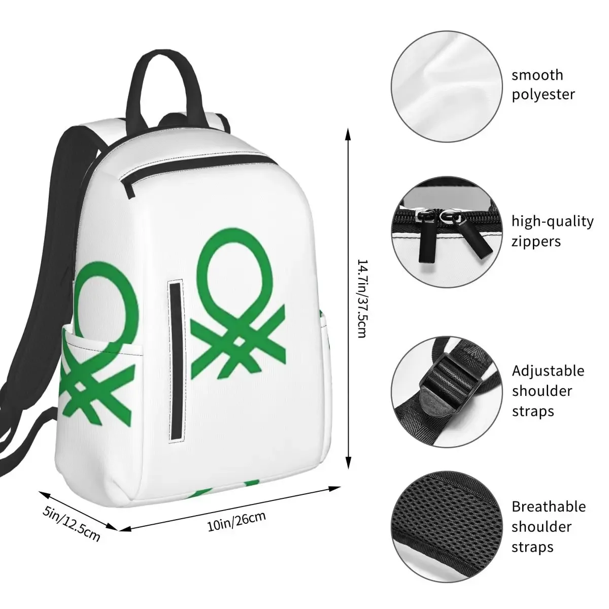 united colors of benetton sac à dos pour étudiants, sac d'école, sac à dos de randonnée, sac à dos de voyage pour garçons et filles, sac à dos à la mode, sacs à bandoulière
