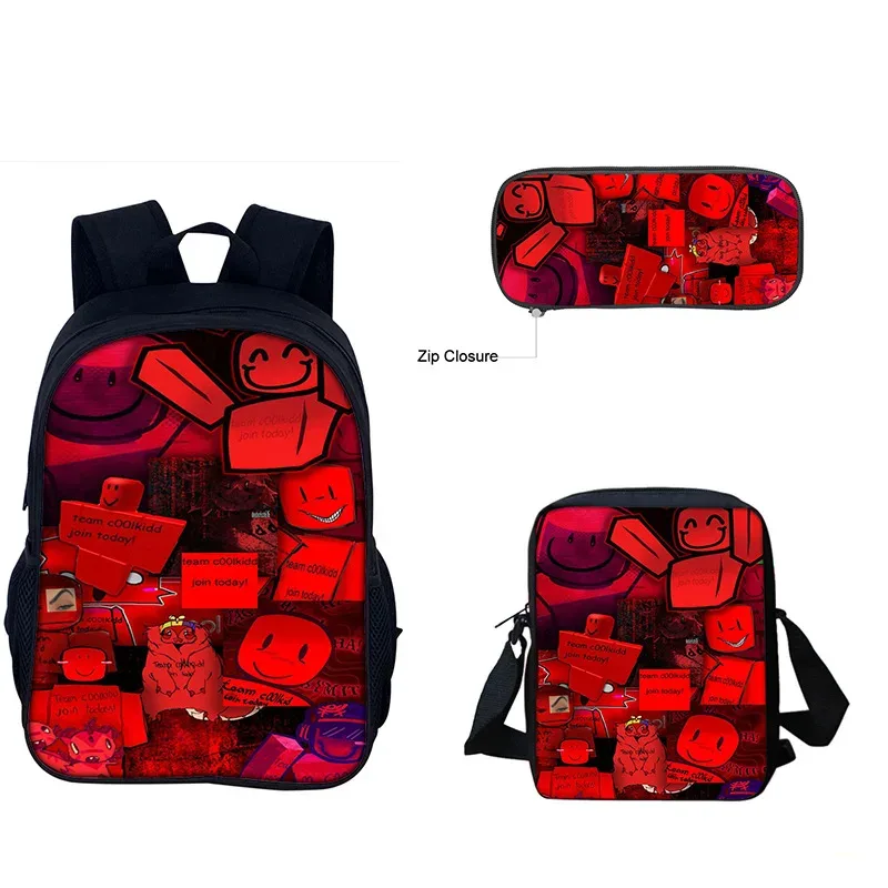 Forsaken Gubby 3 pièces sac à dos sac à déjeuner trousse à crayons ensemble enfants école Bookbag pour garçons filles adolescents mignon cadeau d'anniversaire