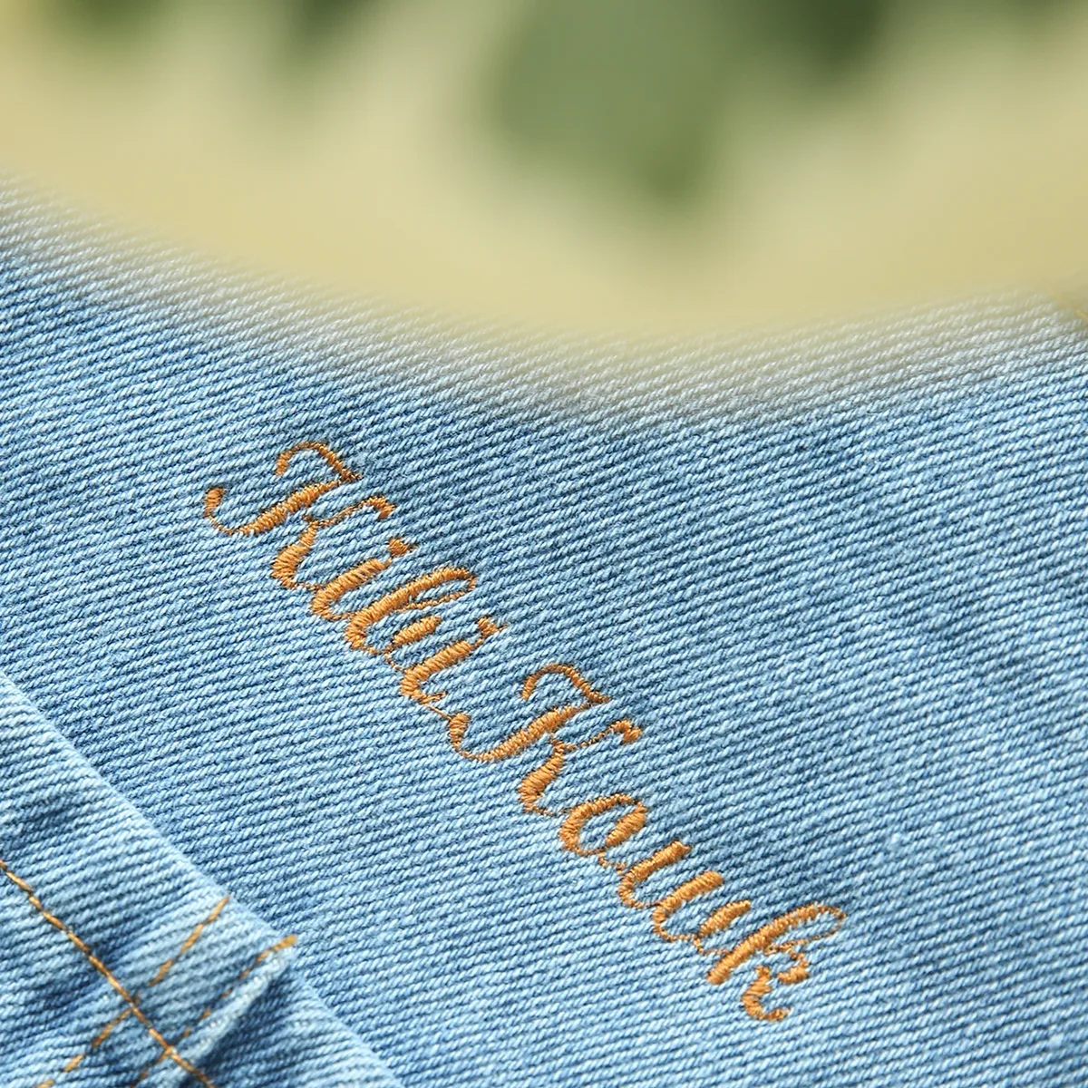 sac fourre-tout personnalisable avec broderie personnalisée, sac en jean pour fille, broderie pour demoiselle d'honneur, sac à bandoulière grande capacité, cadeau personnalisé
