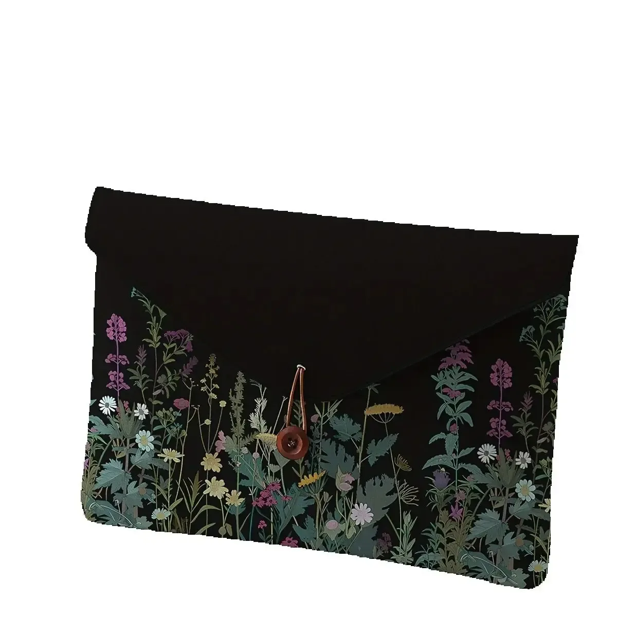 sac pour ordinateur portable à motifs de fleurs avec housse en tissu souple pour ordinateur portable, adapté au rangement à couverture souple pour ordinateur portable et au sac de rangement pour tablette