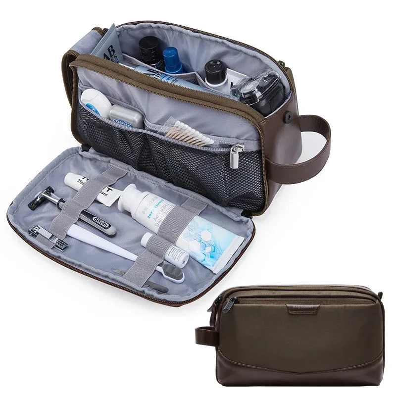 trousse de toilette pour hommes bagsmart grand organisateur de toilette kit dopp trousse de maquillage sacs à cosmétiques imperméables nécessaire de voyage pour hommes