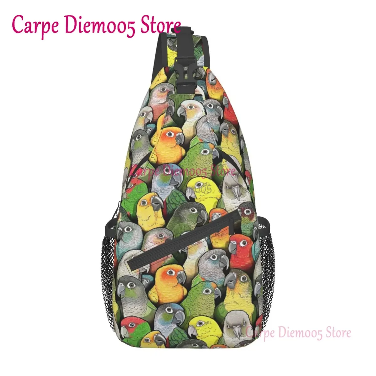 sac à bandoulière perroquet gris africain pour hommes, sac à dos à bandoulière pour la randonnée