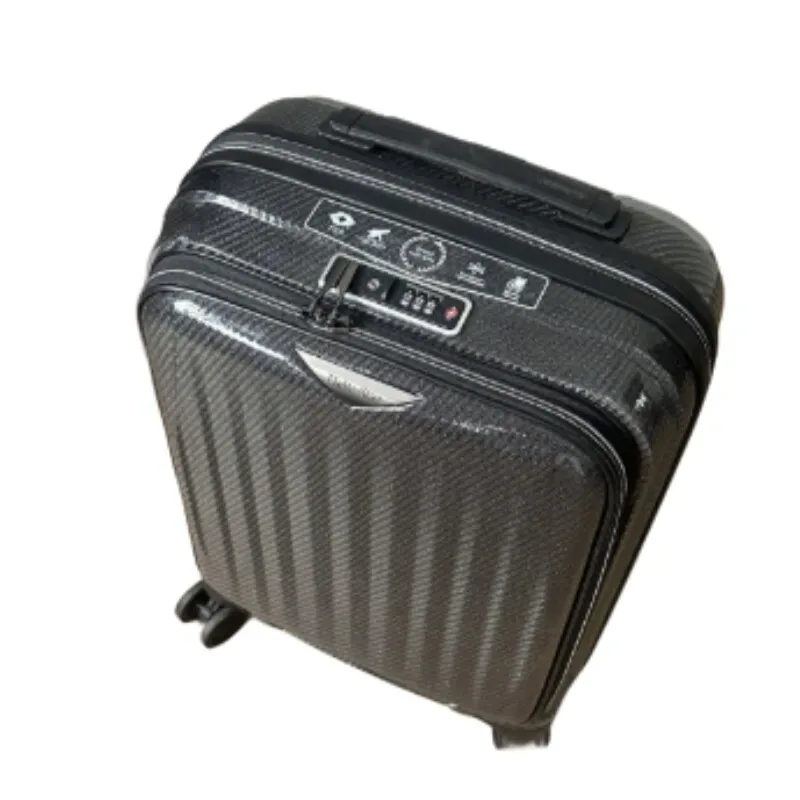 bagage à main ultra léger en fiber de carbone de 2kg, valise extensible à ouverture frontale de 20 pouces, serrure tsa, bagage de voyage léger