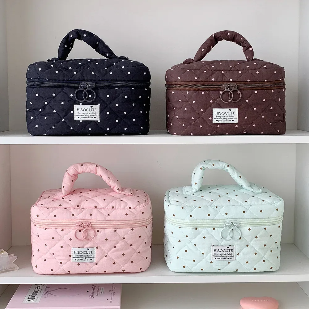 Sac à main matelassé pour femme, style tendance, pochette de voyage, organisateur d'accessoires de maquillage et cosmétiques, sac fourre-tout portable à fermeture éclair