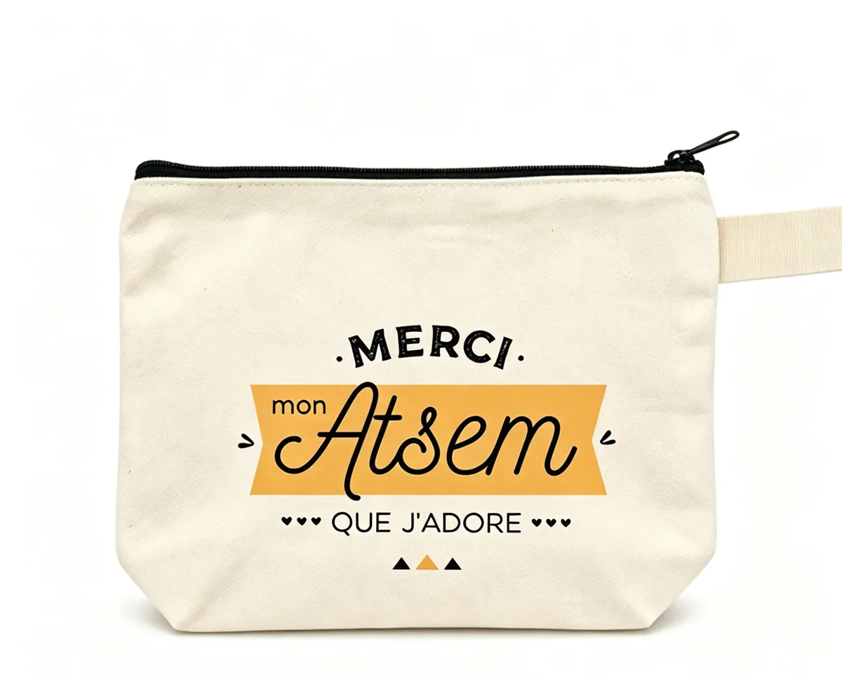 sac cosmétique au design atsem inspiré de l'école française - portefeuille durable en polyester avec pochette inspirée de l'école française