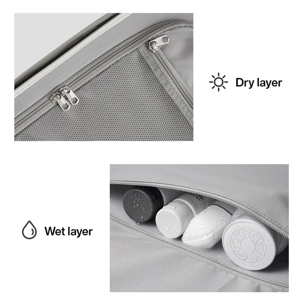 mixi – valise de voyage à poignée large, roulettes à roulettes, côté dur, pc, serrure tsa, unisexe, 20 et 24 pouces