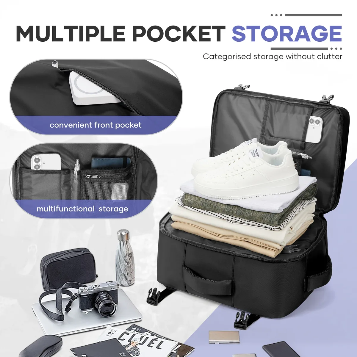 Sac à dos de cabine Ryanair 40x30x20, sac à dos sous vide avec pompe, sac à dos de travail pour homme, sacs pour homme, sacs de rangement pour vêtements