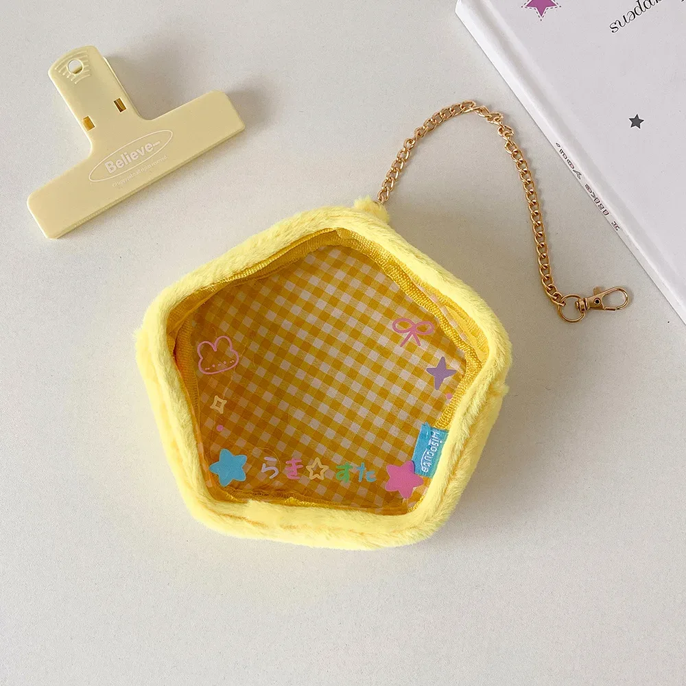 pendentifs de sac pour femmes, dessin animé pomme étoile, mignon peluche kawaii, breloques de sac doux, sac k-pop anime, sacs de rangement multifonctionnels pour filles