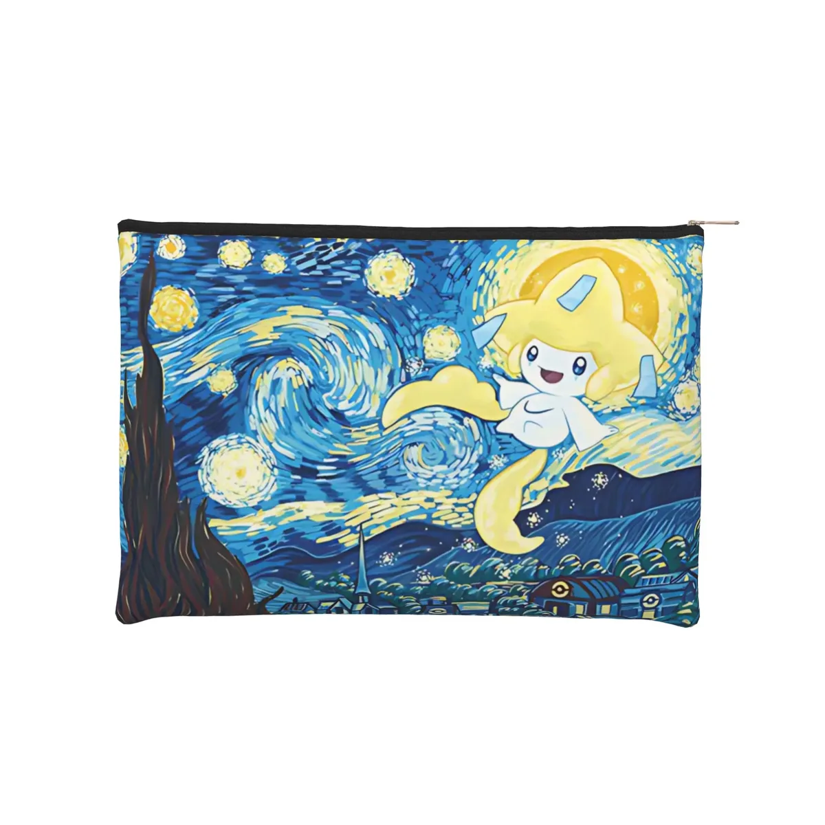 sac de voyage léger et mignon pokemon, pochette de maquillage eeveelution, trousse de toilette avec fermeture éclair, pochette cosmétique de voyage