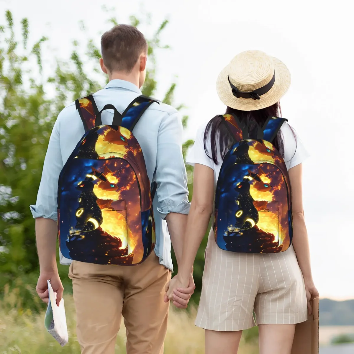 sac à dos pokemon à la mode, mochilas, sangle réglable pour le travail, fermeture à glissière