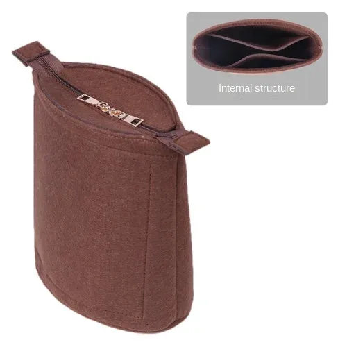 organisateur d'insertion de sac pour sac de créateur monogramme lv seau gm, sacs ronds doublure intérieure accessoires support personnalisation