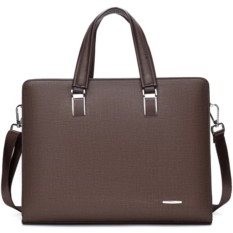 porte-documents de grande capacité pour hommes, sacs à main pour hommes, sac pour ordinateur portable de 15 pouces, sacs à bandoulière de luxe en cuir pu pour hommes