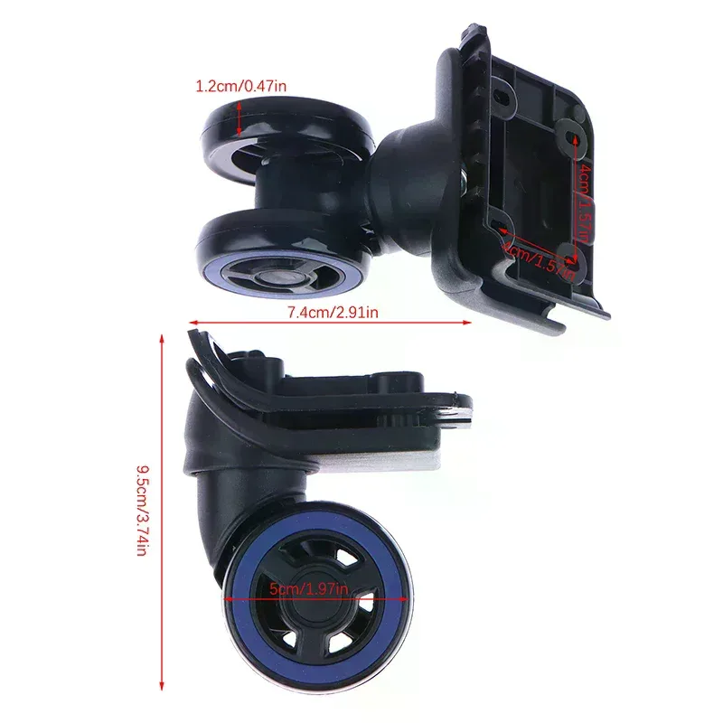 1 ensemble de roues de bagages de remplacement, roues de valise de voyage, roue muette pivotante à 360 degrés pour valise, accessoires universels