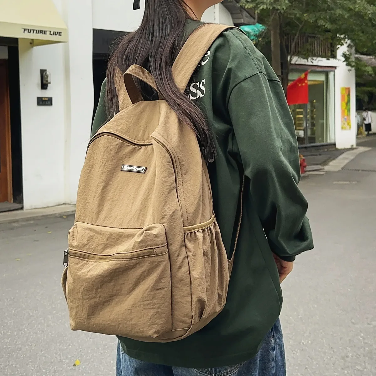 2025 Nouveau sac à dos pliable pour femmes, sacs à dos de grande capacité, version coréenne simple ordinateur mochila рюкзак Sac à dos femme