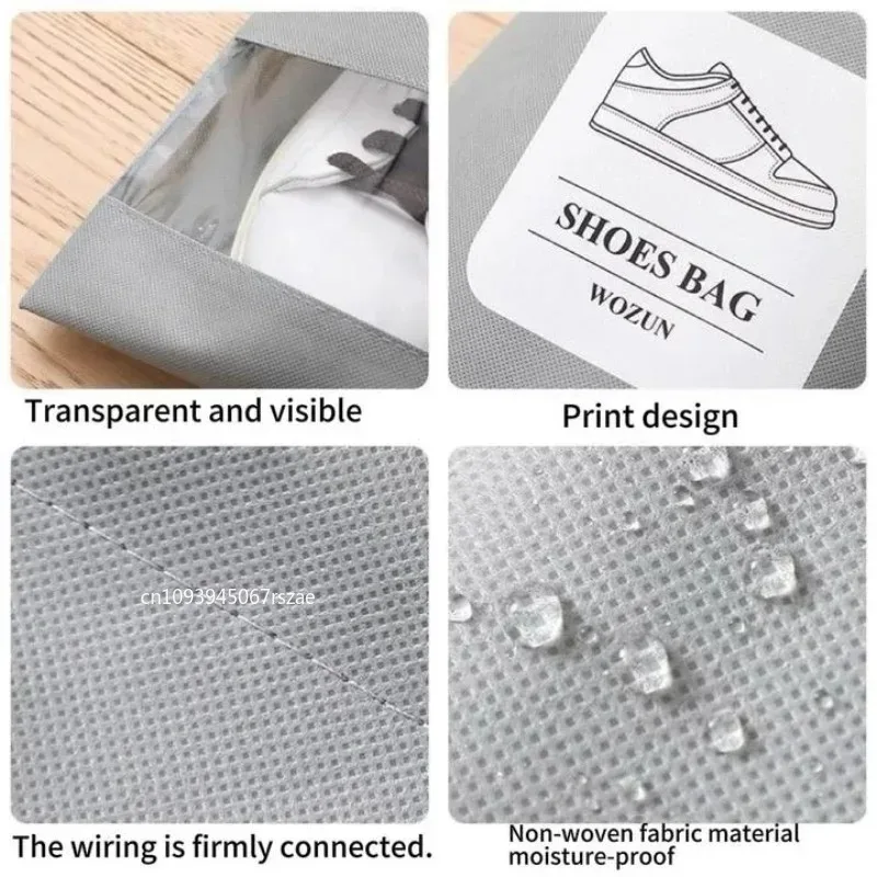 sacs de rangement pour chaussures, 1 à 30 pièces, sacs anti-poussière non tissés, sacs de voyage portables pour chaussures, pochettes de rangement pour chaussures