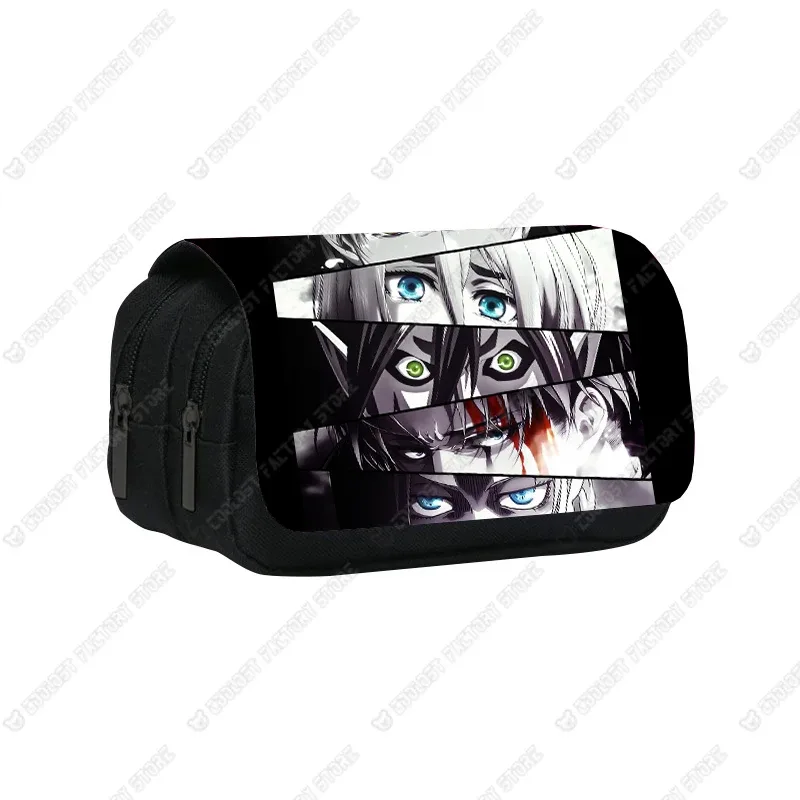 trousse à cosmétiques shingeki no kyojin, sac à stylos, levi eren, boîte à crayons, porte-brosse, étuis scolaires, anime attack on titan