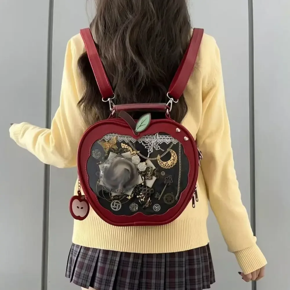 sac à fermeture éclair kawaii fruits itabag coton poupée sac pu poche transparente petit article sac idole marchandise stockage mode sacs à dos