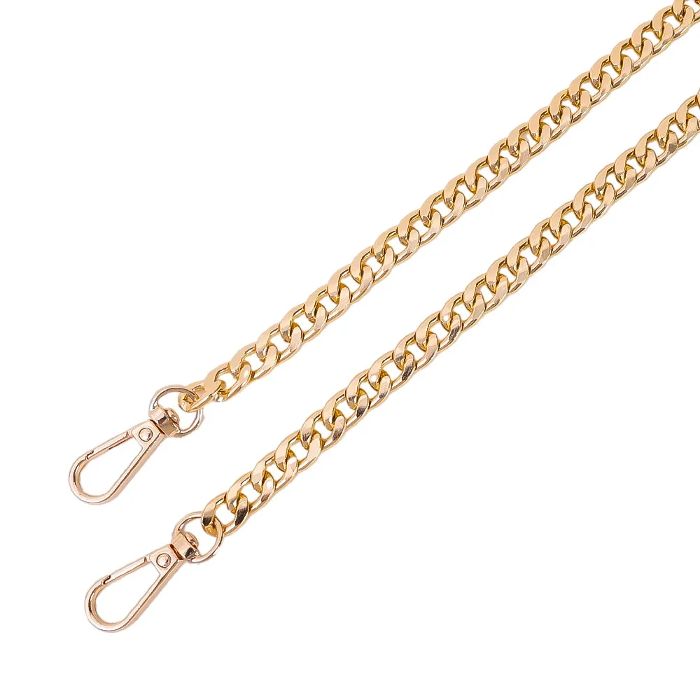 chaîne de sac en métal et aluminium de 120cm, pièces de rechange, accessoires pour sac à main à bandoulière tissé à la main, bricolage, sangles détachables faites à la main