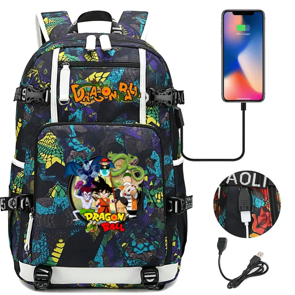 sac à dos camouflage dragon ball - sac d'école grande capacité pour étudiants, sac à dos pour enfants, sac de voyage en plein air pour garçons