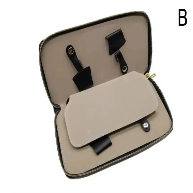 sac de rangement pour ciseaux de coiffure en cuir pu antichoc avec fermeture éclair, pochette portable pour salon de coiffure, accessoire unitaire.