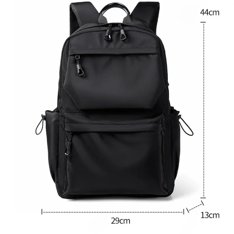 sac à dos imperméable en polyester pour hommes – sac pour ordinateur portable de voyage et d'école de grande capacité